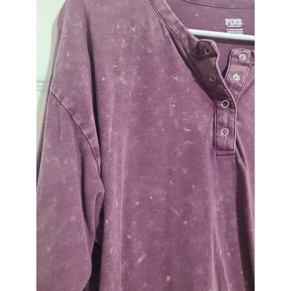 Victoria's secret PINK xl women's long sleeve partial button up - Picture 2 of 10